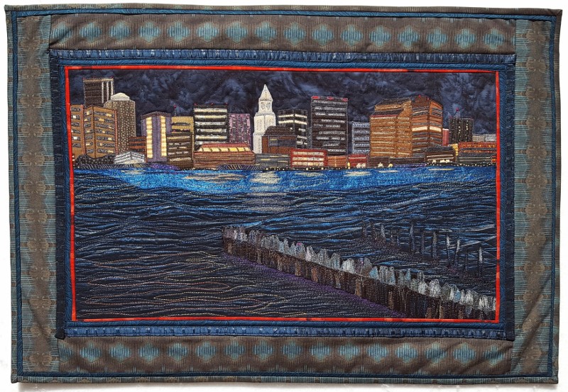 Boston Harbor Lights as Viewed from East Boston 29.5 in. x 20.5 in. (800x553)