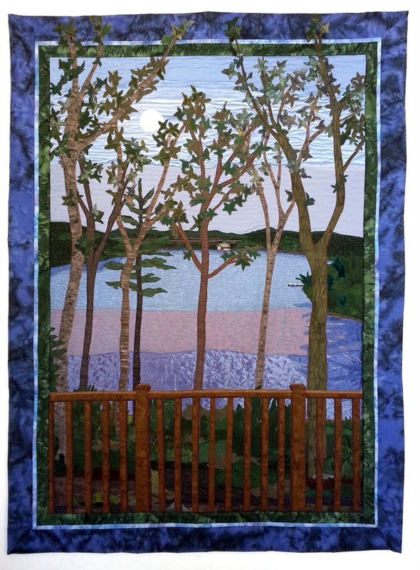 Moonrise Over Wing Pond_ Falmouth, MA 31in. x 42.5in